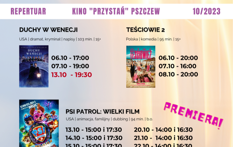 Zdjęcie do Repertuar Kina - październik 2023