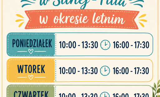 Wakacyjne godziny otwarcia Biblioteki w Silnej - Filii. 