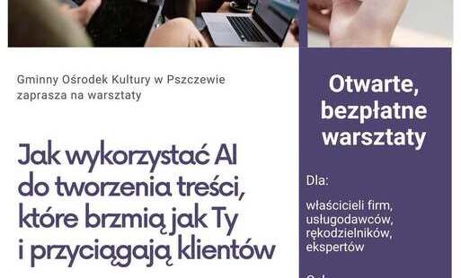 Otwarte, bezpłatne warsztaty dotyczące Al.