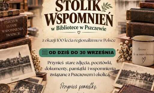  STOLIK WSPOMNIEŃ W BIBLIOTECE W PSZCZEWIE